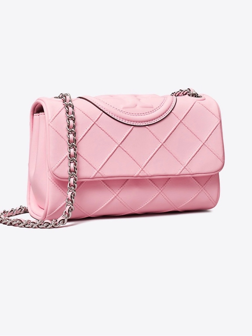 Quilted Pink Chain Shoulder Bag - Women - Picture 6 of 8